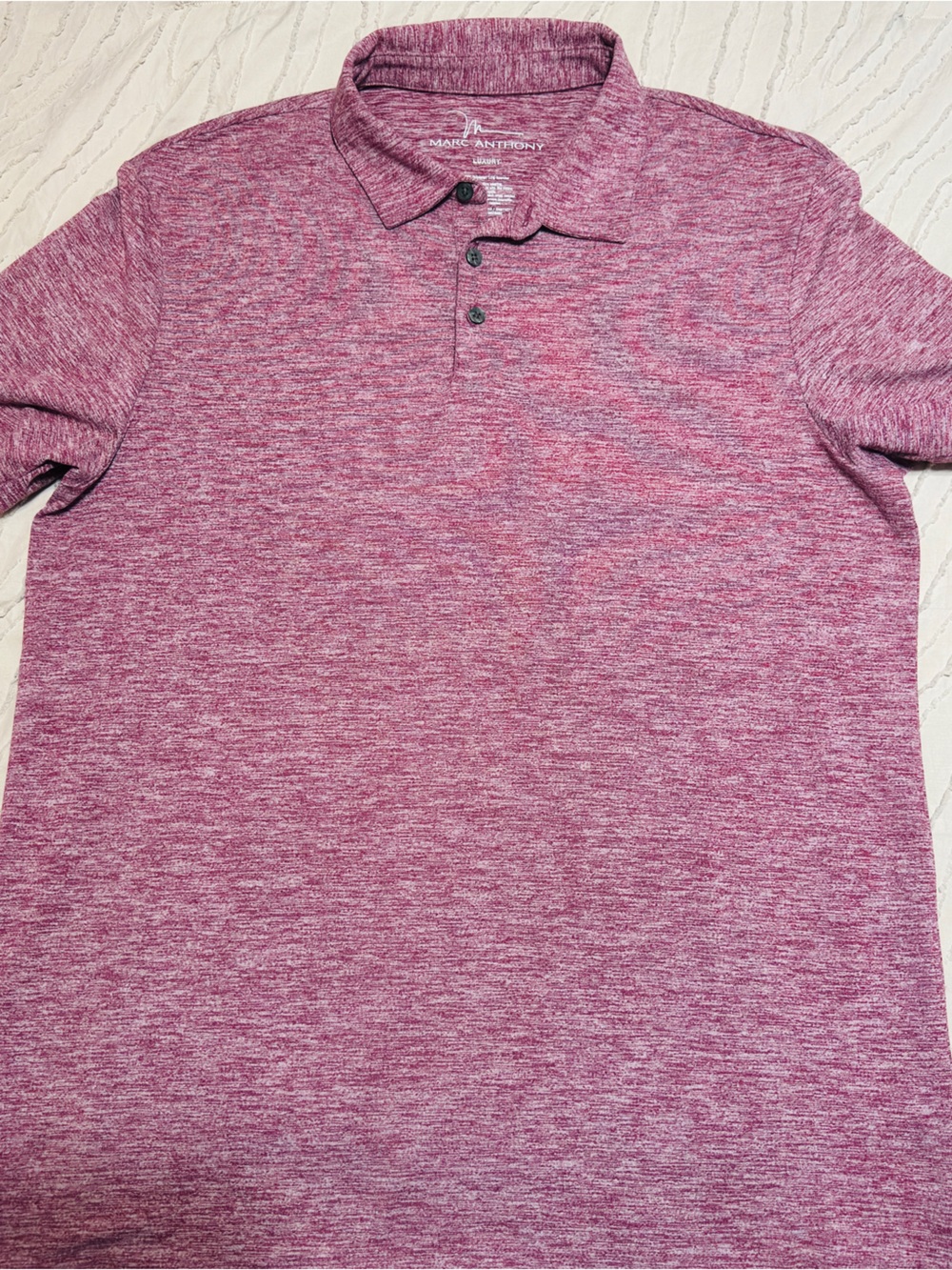 Marc Anthony Heathered Burgundy Polo
